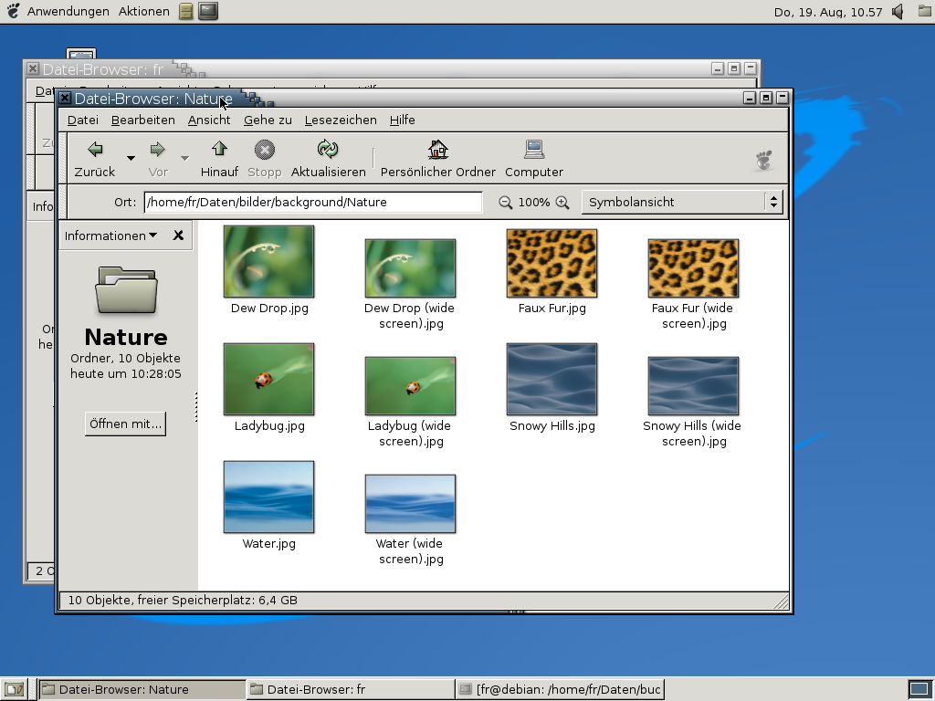 GNOME-Desktop - Dateimanager