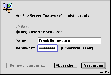 MacOS 9.x - Passwort zur Anmeldung