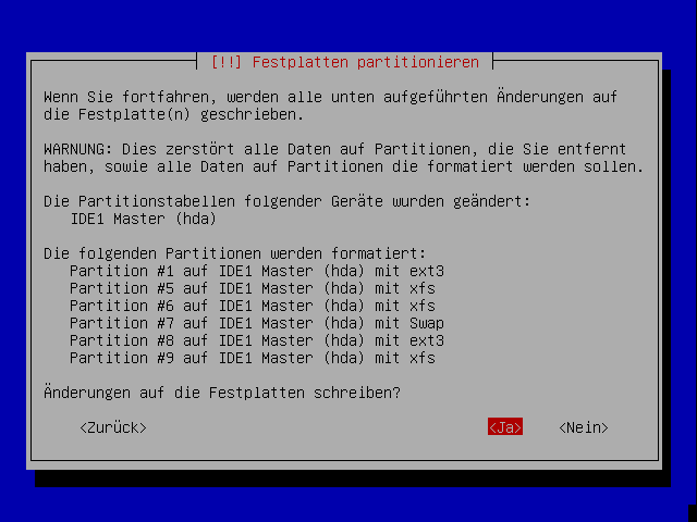 Partitionen wirklich formatieren?